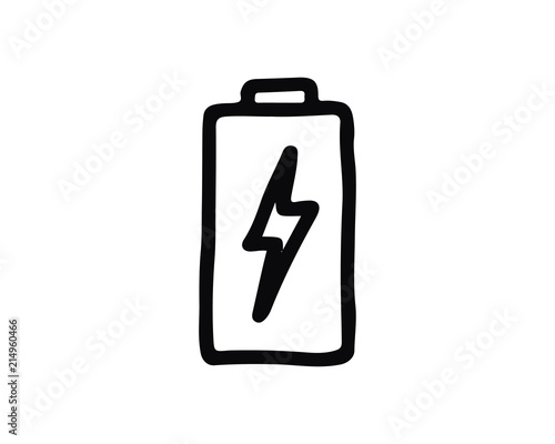 battery icon hand drawn design illustration,designed for web and app