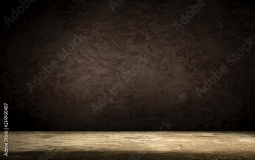 black background and desk board table