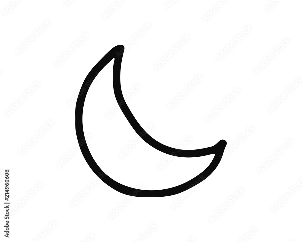 moon icon hand drawn design illustration,designed for web and app moon icon hand drawn design illustration,designed for web and app
