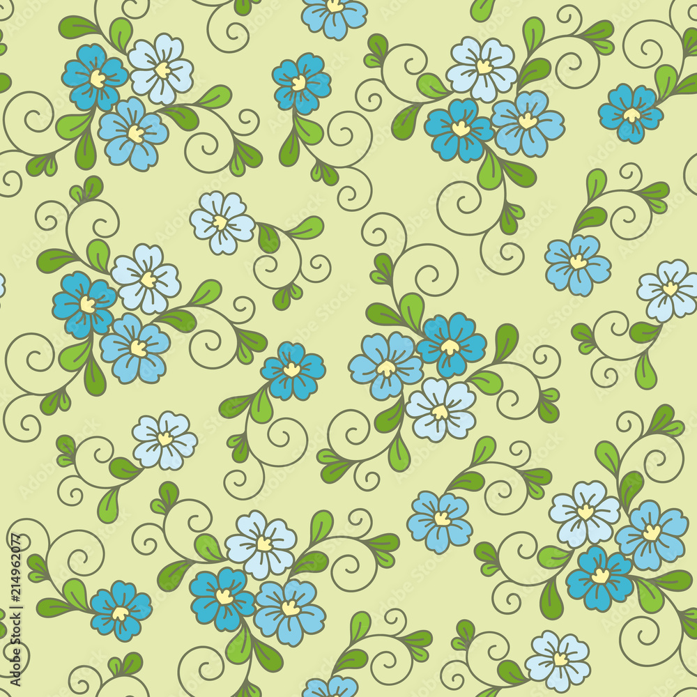Floral seamless pattern with forget-me-not Floral seamless pattern with forget-me-not