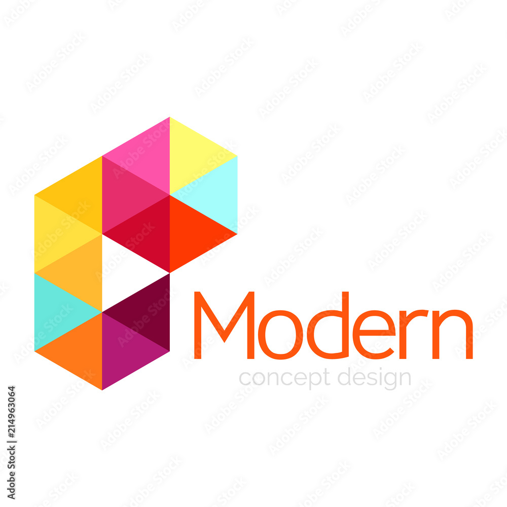 Triangle shape design abstract business logo icon design. Company logotype branding emblem idea