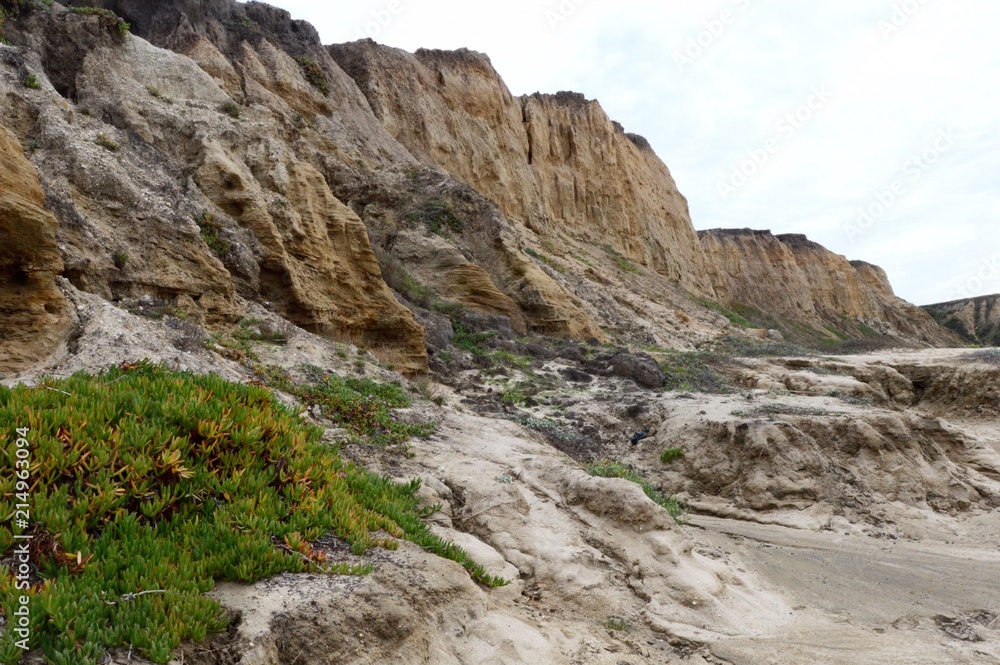 Sandy Cliff on a beach in California 