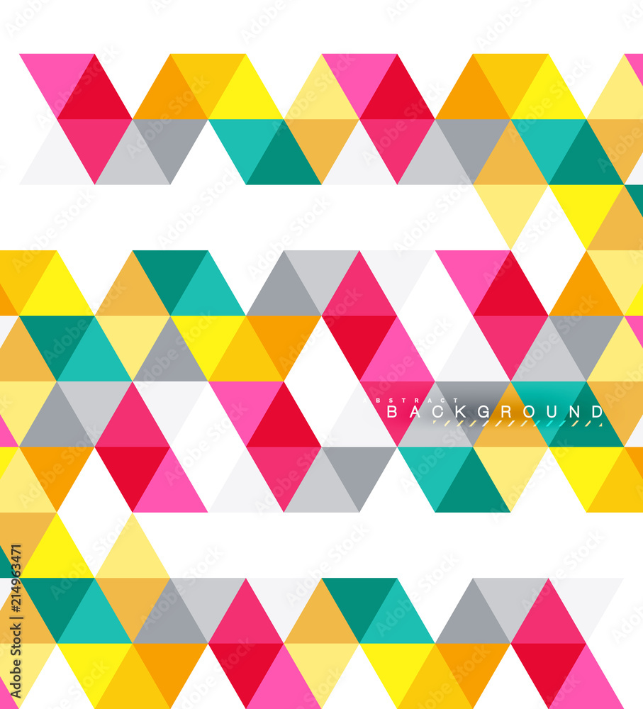 Multicolored triangles abstract background, mosaic tiles concept Multicolored triangles abstract background, mosaic tiles concept