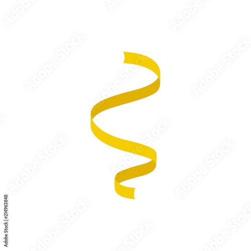 Curl ribbon icon. Flat illustration of curl ribbon vector icon for web isolated on white