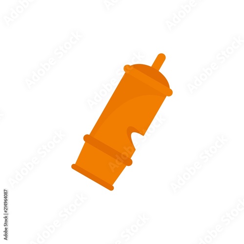 Retro whistle icon. Flat illustration of retro whistle vector icon for web isolated on white
