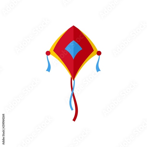Shadow kite icon. Flat illustration of shadow kite vector icon for web isolated on white