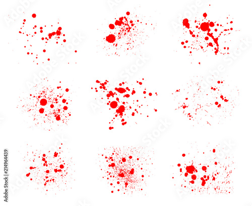 Red splatter blots