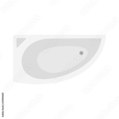 Corner bathtube icon. Flat illustration of corner bathtube vector icon for web isolated on white