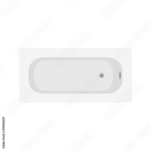Air view of bathtube icon. Flat illustration of air view of bathtube vector icon for web isolated on white