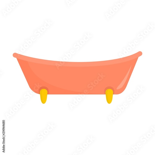 Baby bathtube icon. Flat illustration of baby bathtube vector icon for web isolated on white