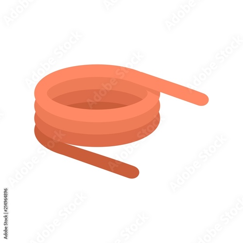 Spiral spring icon. Flat illustration of spiral spring vector icon for web isolated on white photo