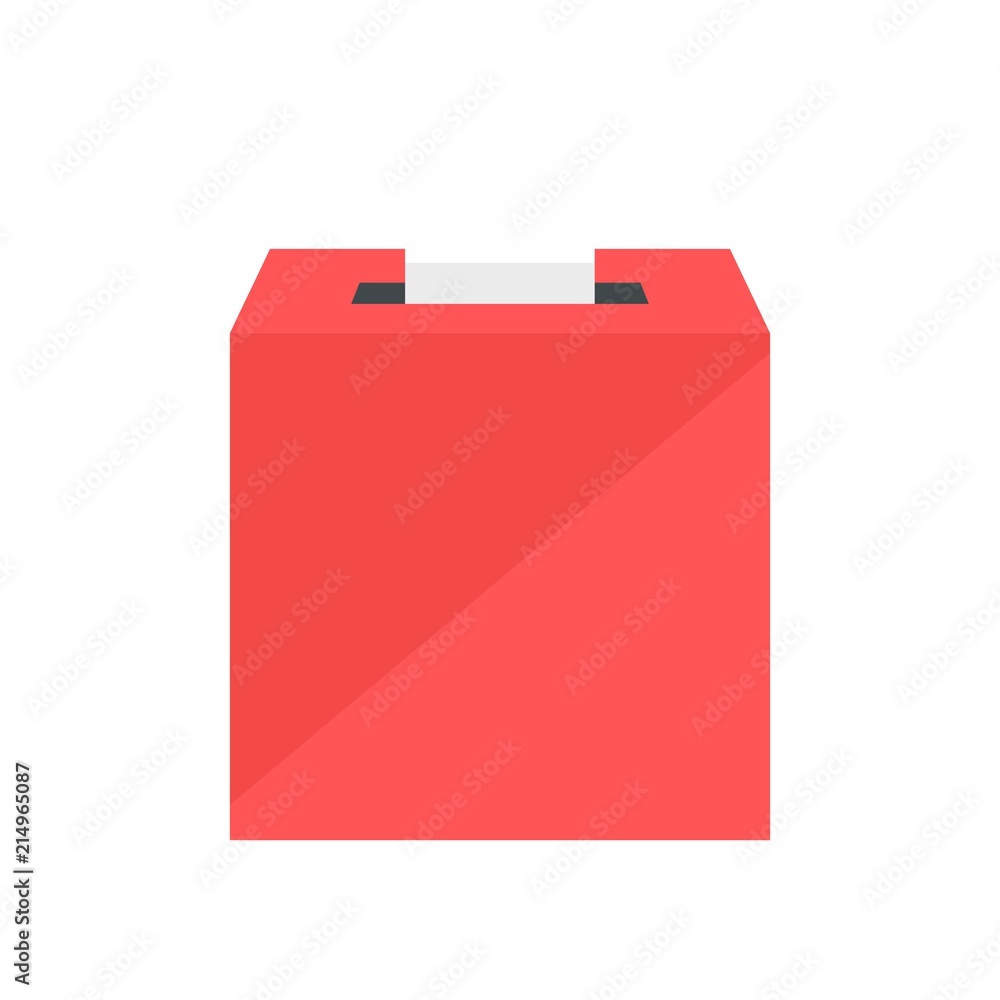 Election box icon. Flat illustration of election box vector icon for web isolated on white Election box icon. Flat illustration of election box vector icon for web isolated on white