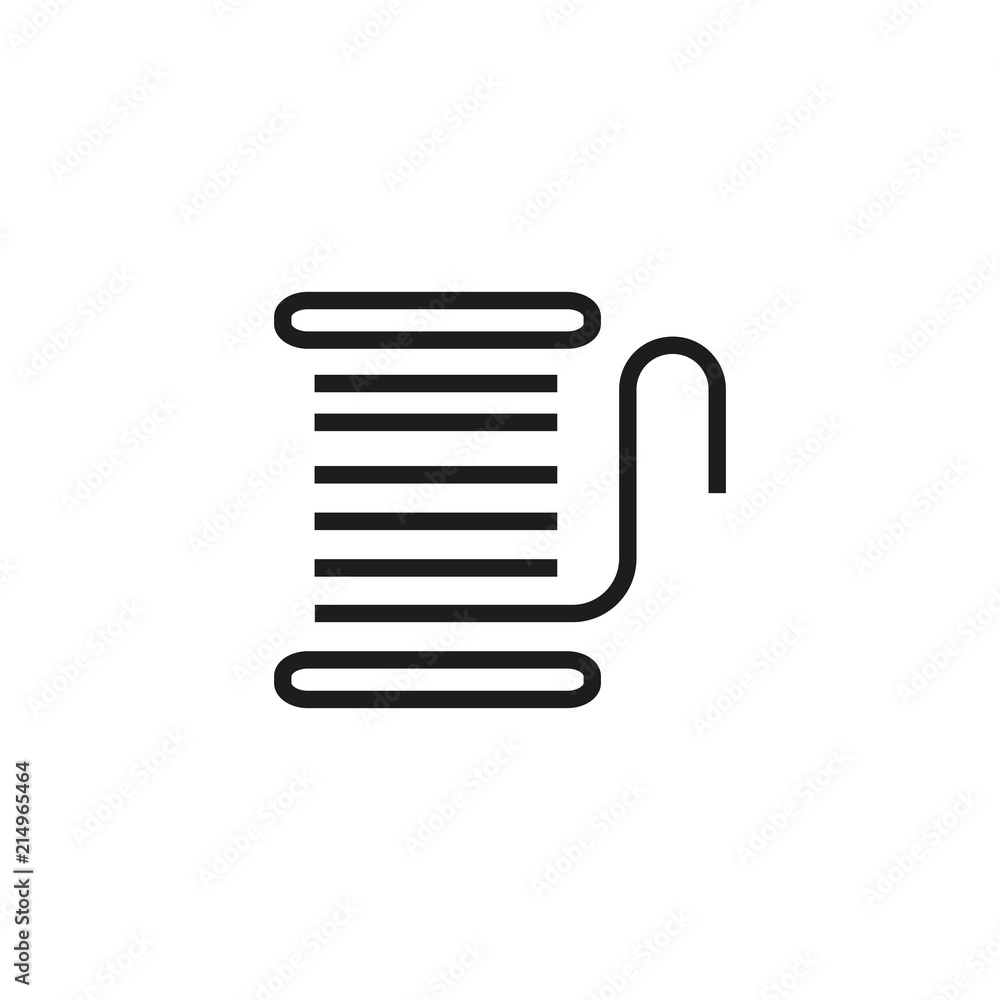 Fishing coil line icon Fishing line, reel, string, thread. Fishing concept.  Vector illustration can be used for topics like sewing, hobby, tool Stock  Vector