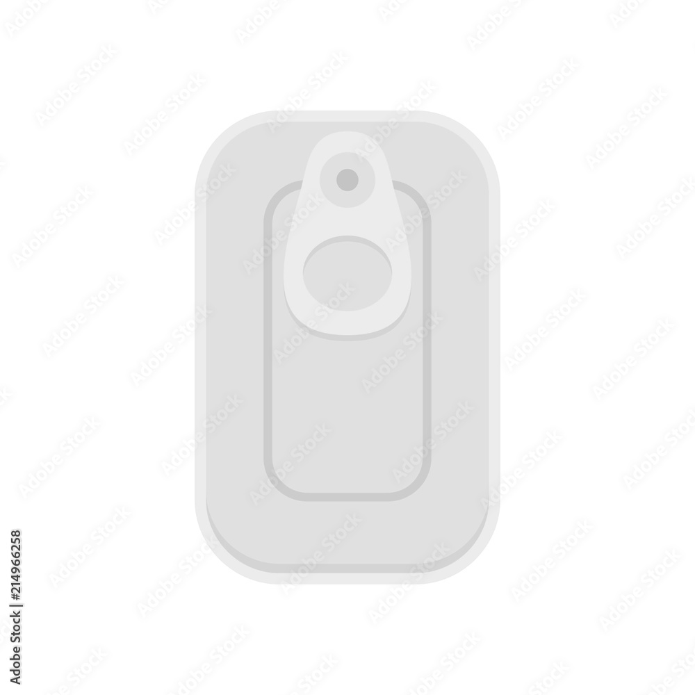 Top view fish can icon. Flat illustration of top view fish can vector icon for web isolated on white Top view fish can icon. Flat illustration of top view fish can vector icon for web isolated on white