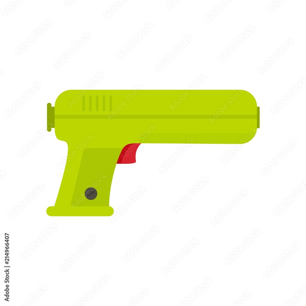 Toy water gun icon. Flat illustration of toy water gun vector icon for web isolated on white Toy water gun icon. Flat illustration of toy water gun vector icon for web isolated on white
