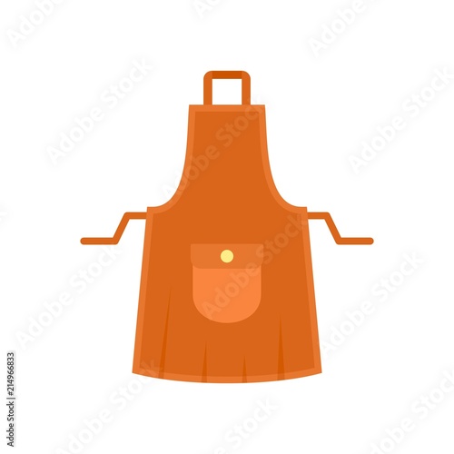 Housewife apron icon. Flat illustration of housewife apron vector icon for web isolated on white photo