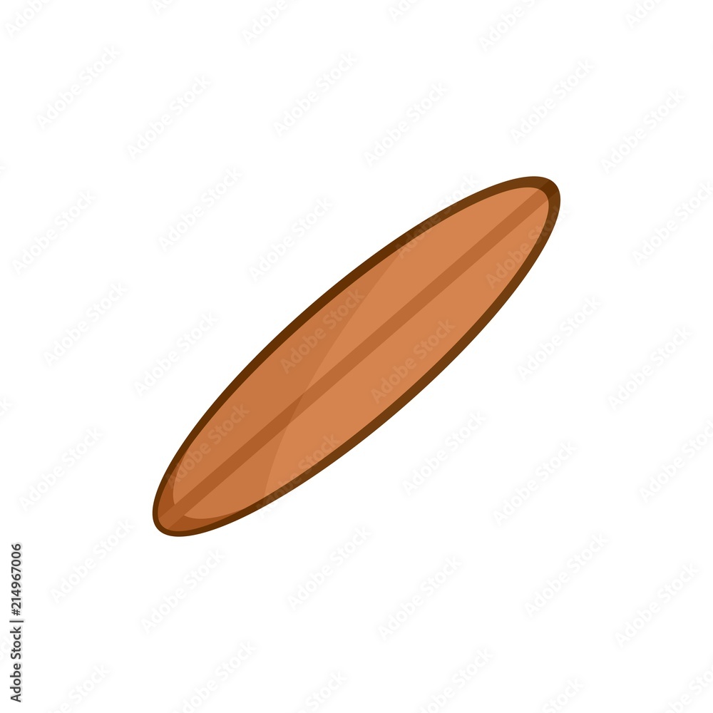 Small surfboard icon. Flat illustration of small surfboard vector icon for web isolated on white Small surfboard icon. Flat illustration of small surfboard vector icon for web isolated on white