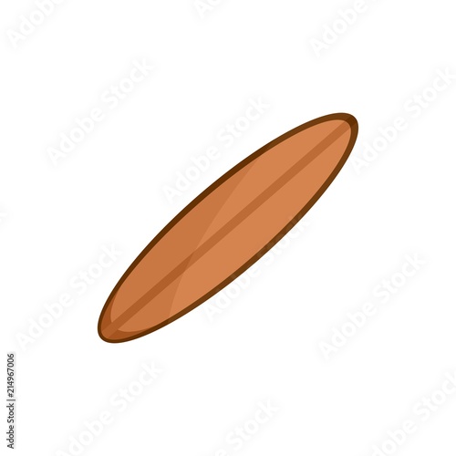 Small surfboard icon. Flat illustration of small surfboard vector icon for web isolated on white