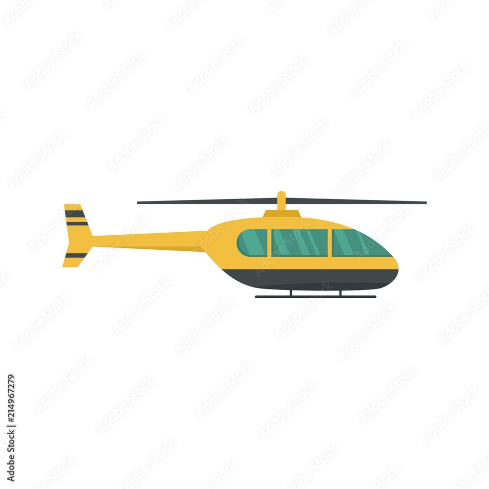 Utility helicopter icon. Flat illustration of utility helicopter vector icon for web isolated on white Utility helicopter icon. Flat illustration of utility helicopter vector icon for web isolated on white