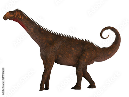 Mierasaurus Dinosaur Side Profile - Mierasaurus was a herbivorous sauropod dinosaur that lived in Utah, USA during the Cretaceous Period. © Catmando