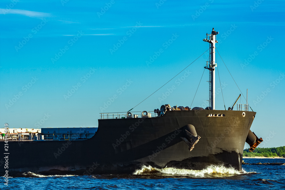 Fototapeta premium Black bulk carrier