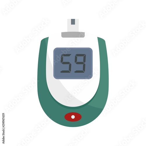 Blood glucose level icon. Flat illustration of blood glucose level vector icon for web isolated on white