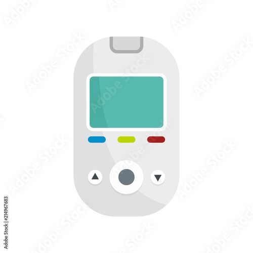 Glucometer tool icon. Flat illustration of glucometer tool vector icon for web isolated on white