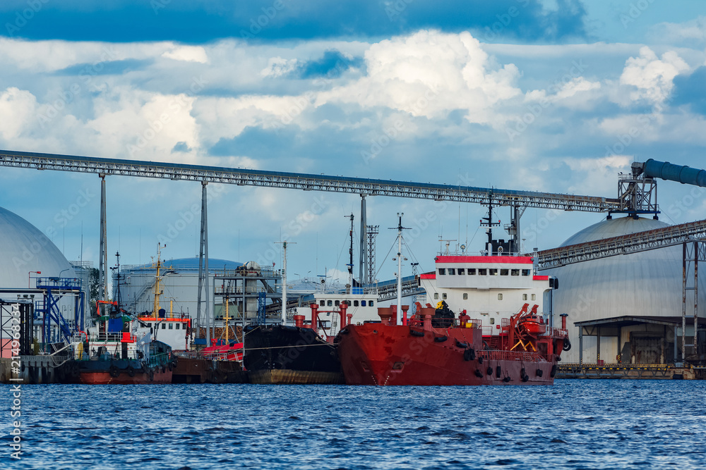 Fototapeta premium Cargo ships at the terminal