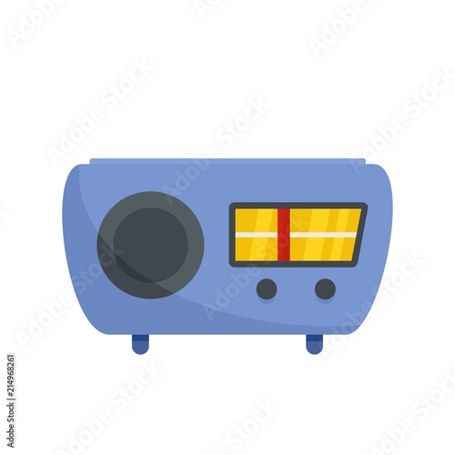 Radio receiver icon. Flat illustration of radio receiver vector icon for web isolated on white