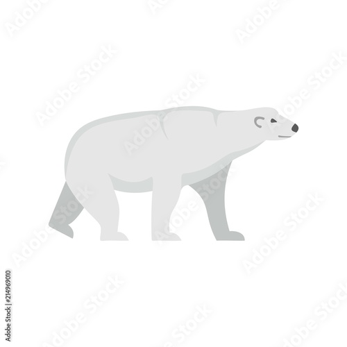 Arctic bear icon. Flat illustration of arctic bear vector icon for web isolated on white © anatolir