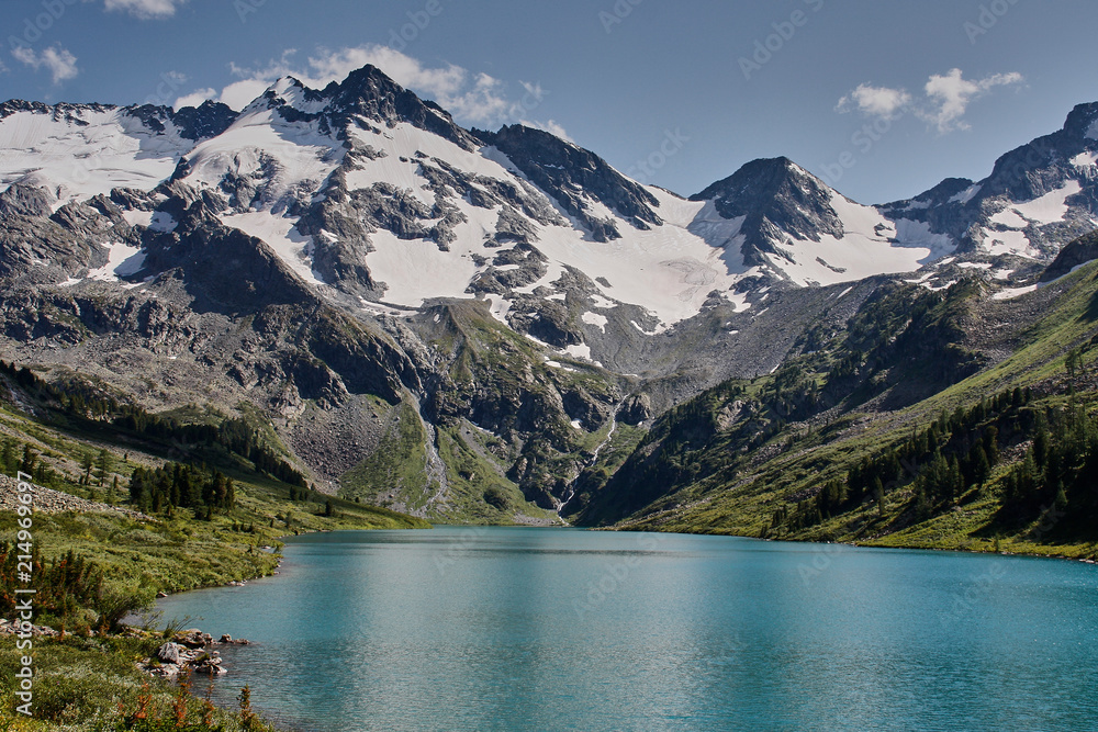 Landscape with beautiful mountain lake Landscape with beautiful mountain lake