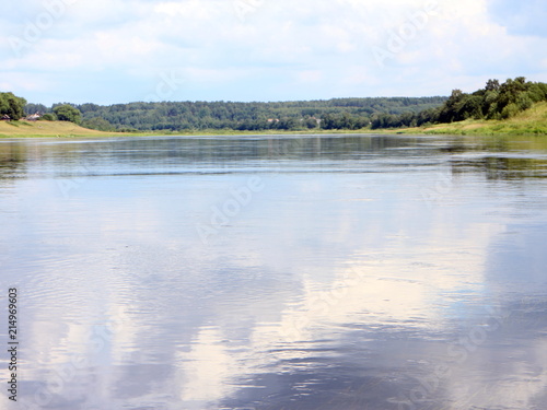 fishing in the river on a summer day