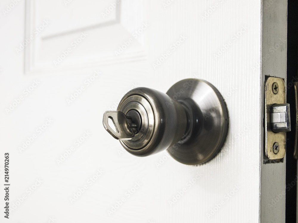 Key in door lock Key in door lock