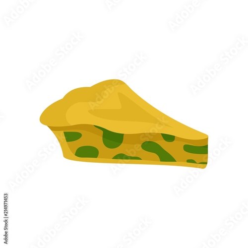 Spinach cake icon. Flat illustration of spinach cake vector icon for web isolated on white