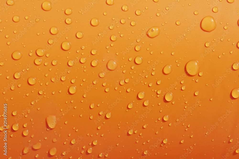 Water drops on orange Water drops on orange