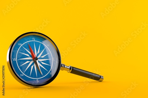 Magnifying glass with compass
