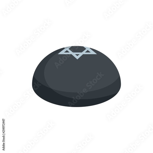 Kipa hat icon. Flat illustration of kipa hat vector icon for web isolated on white