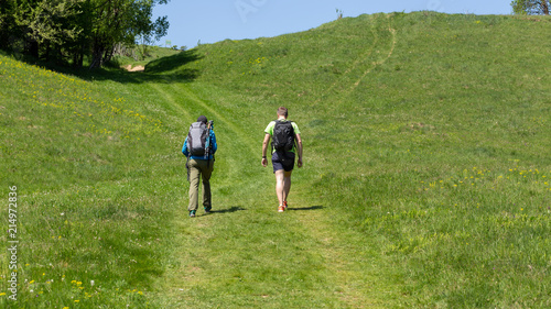 Exploring the beautiful landscape in Transylvania, Romania on a sunny spring day.