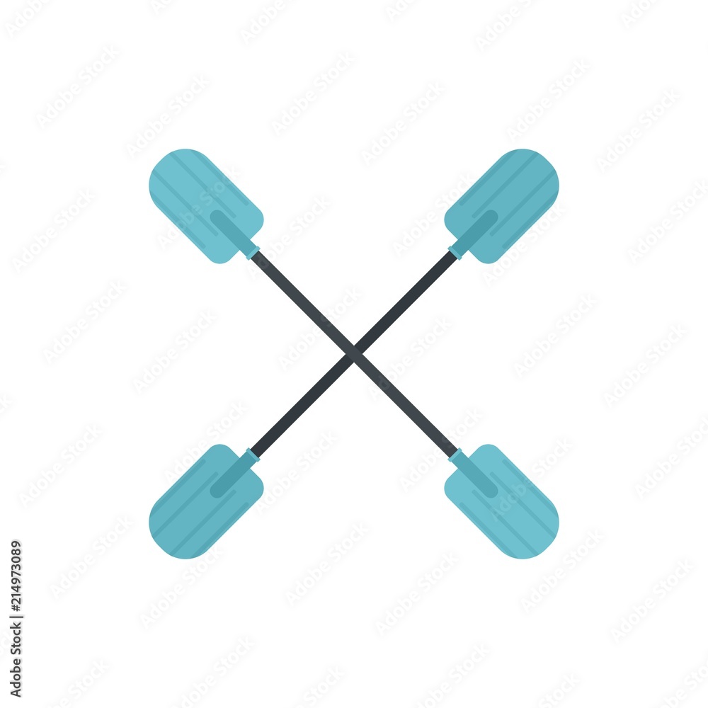 Oars icon. Flat illustration of oars vector icon for web isolated on white Oars icon. Flat illustration of oars vector icon for web isolated on white