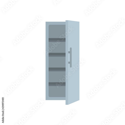 Kitchen fridge icon. Flat illustration of kitchen fridge vector icon for web isolated on white