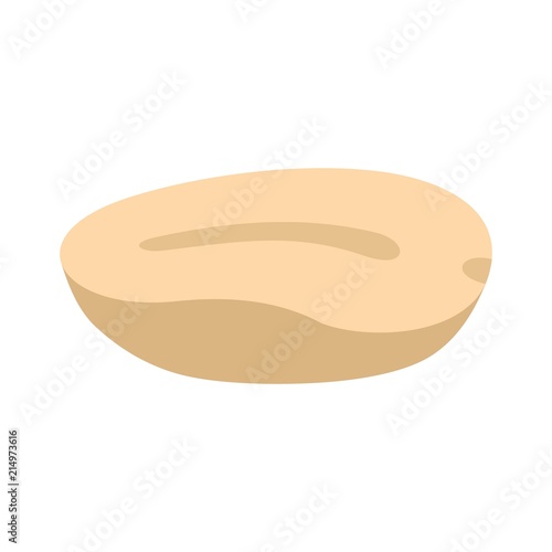 Half peanut icon. Flat illustration of half peanut vector icon for web isolated on white
