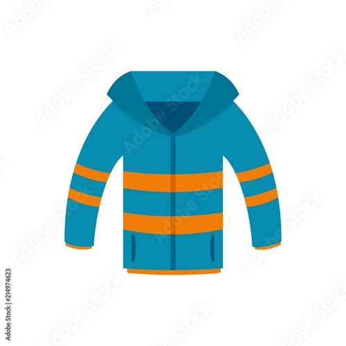 Winter jacket icon. Flat illustration of winter jacket vector icon for web isolated on white