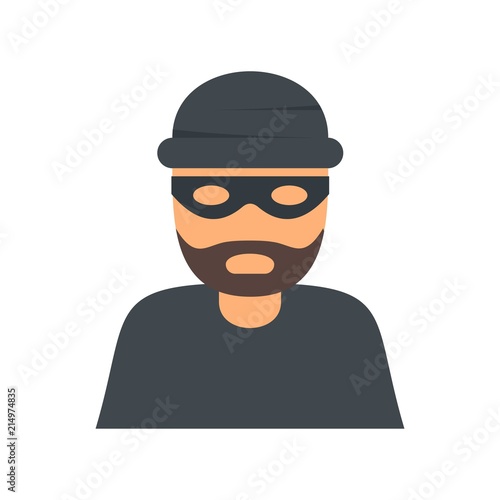 Thief icon. Flat illustration of thief vector icon for web isolated on white
