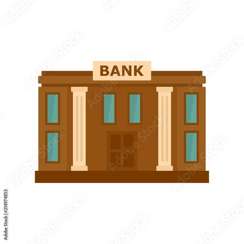 Bank icon. Flat illustration of bank vector icon for web isolated on white