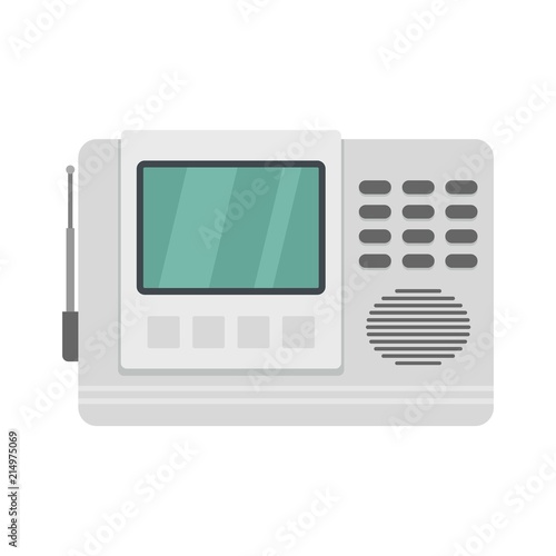 House intercom icon. Flat illustration of house intercom vector icon for web isolated on white