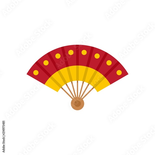 Hand fan icon. Flat illustration of hand fan vector icon for web isolated on white