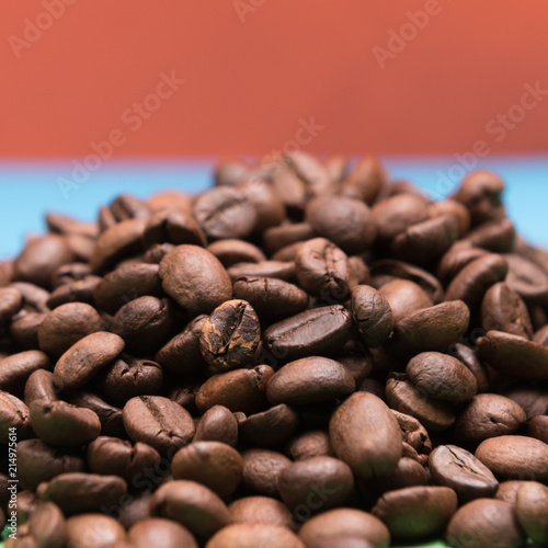  Coffee seeds with colorful backgrounds