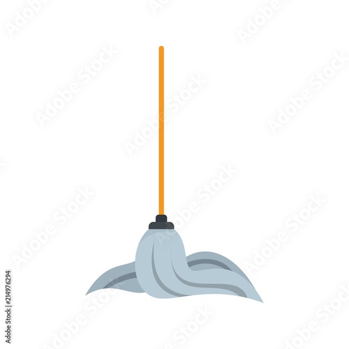 Mop icon. Flat illustration of mop vector icon for web isolated on white