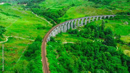 Glenfinnan viaduct in the highlands of Scotland