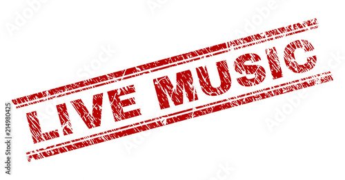 LIVE MUSIC seal stamp with ...